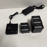 5x Batterij voor camera, met oplader